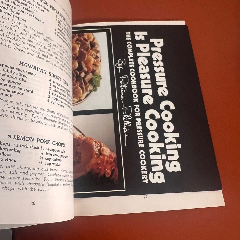 Vtg 1971 Presto Pressure Cooker Recipe and Instruction Book Time Tables 1970s